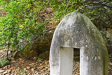 glagolitic stele, cres island, croatia