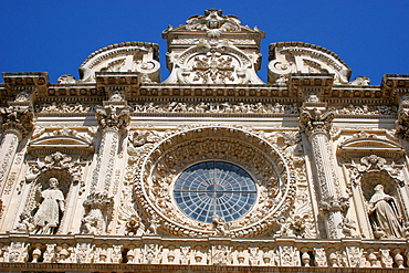 Rosette, Church of the Holy Cross, Lecce, Salentine Peninsula, Apulia, Italy