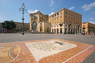 The Sedile Palace and San Marco church, Sant'Oronzo square, Lecce, Salentine Peninsula, Apulia, Italy