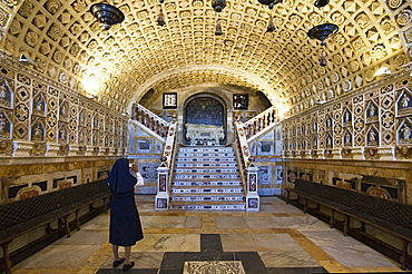 Cathedral, interior crypta, Cagliari,Sardinia,Italy,Europe.