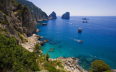 Faraglioni,Capri island,Naples,Italy,Campania,Europe.