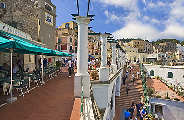 Capri La Piazzetta,Capri island, Naples, Campania, Italy, Europe