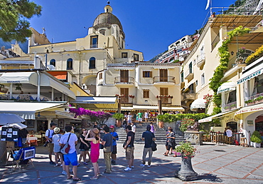 Positano harbour, Positano, Amalfi coast, Salerno, Campania, Italy, Europe