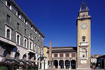 Piazza Vittorio Veneto, Bergamo, Lombardy, Italy