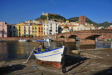 Bosa, Sardinia, Temo river, Italy, Europe