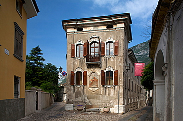 view of de Pizzini Palace at Ala , Vallagarina, Trentino, Italy, Europe