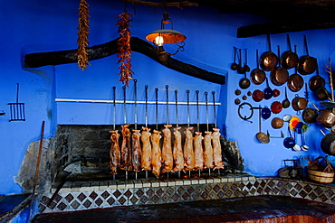 Baby pork skewer at Hotel Su Gologone, Oliena, Sardinia, Italy