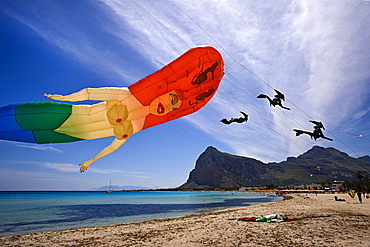 Kites festival, Trapani, Sicily, Italy, Europe