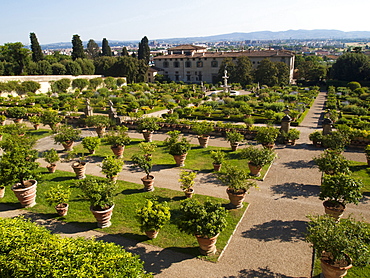 The garden and Villa Medicea di Castello, Sesto Fiorentino, Florence, Tuscany, Italy, Europe