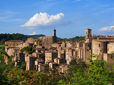 Cityscape, Sorano historic village, Tuscany, Italy, Europe