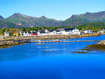 Lofoten, Kabelvag, houses, Norway, Europe