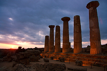 Temple of Heracles, Valley of the Temples, Agrigento, Sicily, Italy, Europe
