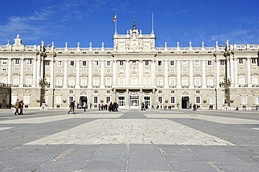 Facade of Royal Palace, Palacio Real, Madrid, Spain, Europe