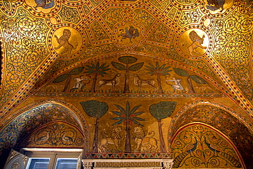 The Palatine Chapel, Cappella Palatina, Basilica Santo Pietro Apostolo, Palermo, Sicily, Italy, Europe