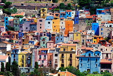 Bosa village, cityscape, Sardinia, Italy, Europe