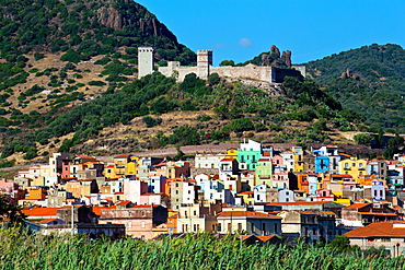 Bosa village, cityscape, Sardinia, Italy, Europe