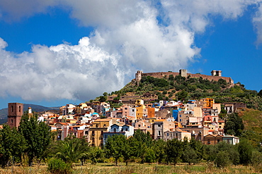 Bosa village, cityscape, Sardinia, Italy, Europe