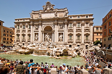 Trevi Fountain, People, Rome, Lazio, Italy, Europe