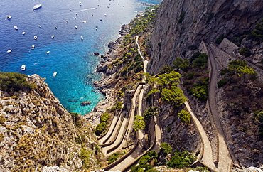 Via Krupp,Capri island,Campania,Italy,Europe.