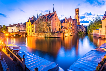 View from the Rozenhoedkaai, Bruges, Belgium, Europe