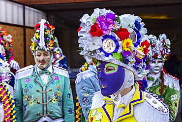 Coumba freida, alpine carnival, Gignod, Aosta valley, Italy, Europe