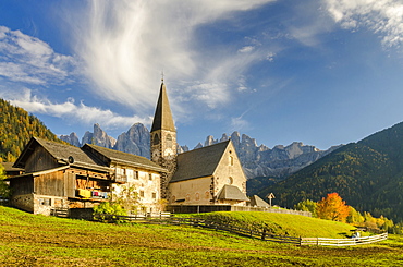 St Maddalena Church, Funes valley, Trentino-Alto Adige, Italy, Europe