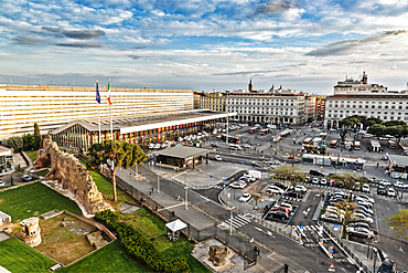 Roma Termini railway station, Piazza dei Cinquecento square, Rome, Lazio, Italy, Europe