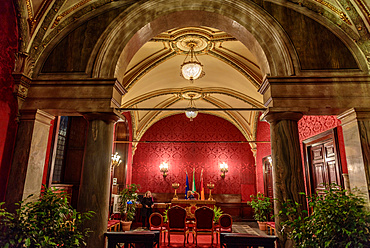 Sala Rossa, Red Room, Civil Marriage,  Campidoglio, Rome, Lazio, Italy, Europe