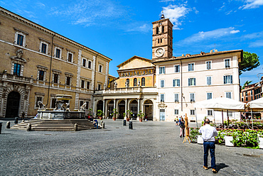 Santa Maria square; Trastevere district; Santa Maria Church; Rome; Lazio; Italy; Europe