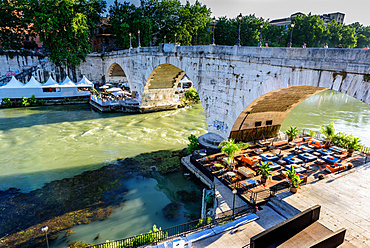 Lungotevere, Tiber river, Trastevere, Rome, Lazio, Italy, Europe