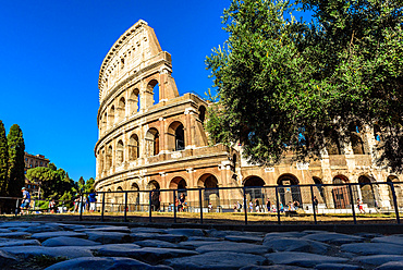 Colosseum or Coliseum, also known as the Flavian Amphitheatre, Roman Forum, UNESCO World Heritage Site, Rome, Lazio, Italy, Europe