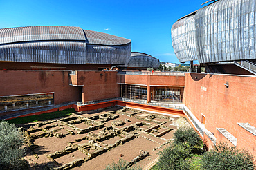 Auditorium Parco della Musica is a large multi-functional public music complex, designed by Italian architect Renzo Piano, Rome, Lazio, Italy, Europe