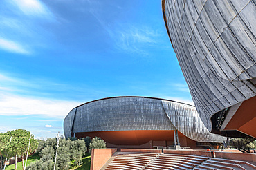 Auditorium Parco della Musica is a large multi-functional public music complex, designed by Italian architect Renzo Piano, Rome, Lazio, Italy, Europe