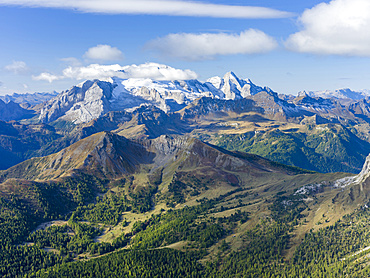 Mount Marmolada, the queen of the dolomites.  The Dolomites are listed as UNESCO World heritage. europe, central europe, italy