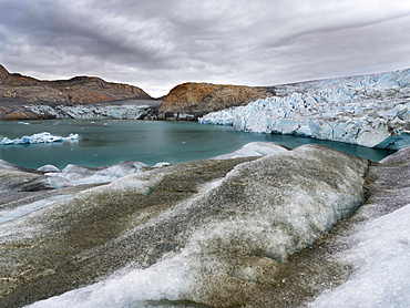 Glaciers in the Qalerallit Imaa Fjord in southern greenland. America, North America, Greenland, Denmark