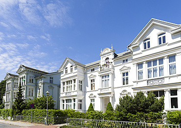 German resort architecture (Baederarchitektur) in the seaside resort Heringsdorf on the island of Usedom.  Europe,Germany, Mecklenburg-Western Pomerania, Usedom, June