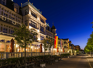 German resort architecture (Baederarchitektur) in the seaside resort Heringsdorf on the island of Usedom.  Europe,Germany, Mecklenburg-Western Pomerania, Usedom, June