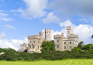 Stornoway, the largest town in the Outer Hebrides. Lews Castle and gardens, now museum and part of the Lews Castle College. Europe, Scotland, July