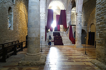 The church of San Silvestro in the central Piazza Silvestri represents a remarkable example of the Romanesque architecture of the region, Umbria, Italy, Europe