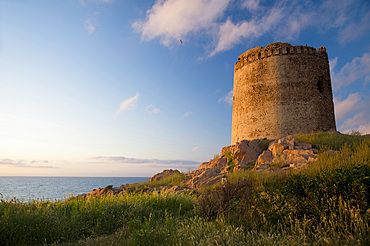 Torre Spagnola, Isola Rossa, Red Islet, Trinità d'Agultu, Sardinia, Italy, Europe