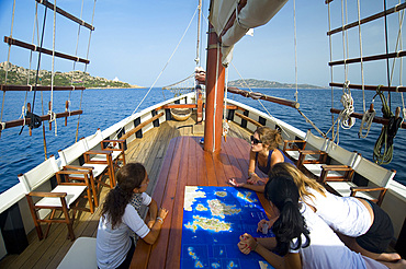 Pulcinella Sailboat, Delphina Resorts, Palau, Bocche di Bonifacio, La Maddalena Archipelago, Sardinia, Italy, Europe