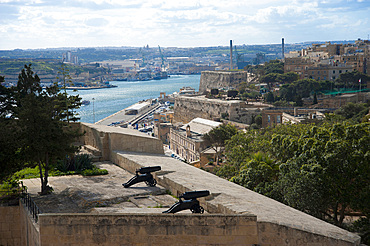 La Valletta, Capital of Culture 2018, Upper Baracca Garden, Grand Harbor, Malta Island, Mediterranean Sea, Europe