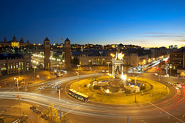 Plaça d'Espanya, Barcelona, Catalonia, Spain, Europe