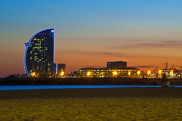 Hotel W, Barceloneta, Barcelona, Catalonia, Spain, Europe