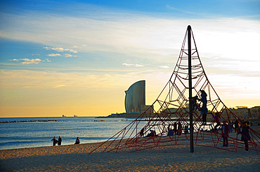 Playa de Barceloneta, Barcelona, Catalonia, Spain, Europe