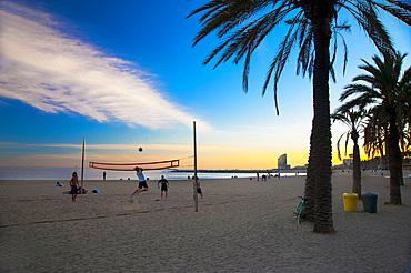 Playa de Barceloneta, Barcelona, Catalonia, Spain, Europe