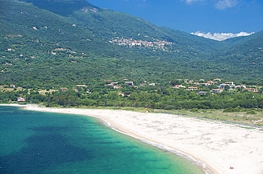 Spiaggia Baracci, Olmeto, sandy beach, Propriano, Corsica, France, Europe