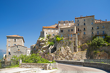 A view of the town of Sartene in the Sartenais region of Corsica, France, Europe