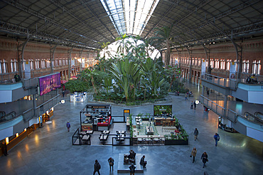 Train; Station; Atocha; Architecture; Modern; Palace; Building; Madrid; Travel; Gate; Scale; Garden; Tropical; People; Lifestyle; Door; Horizontal