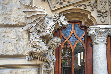 Palazzo della Vittoria or Casa dei Draghi palace, Liberty Palace, historic city center, Turin, Piedmont, Italy, Europe